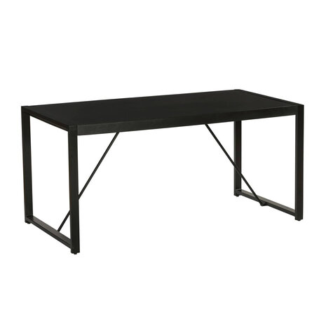 Lizzely Garden & Living Eettafel Flora rechthoekig 160cm zwart mangohout