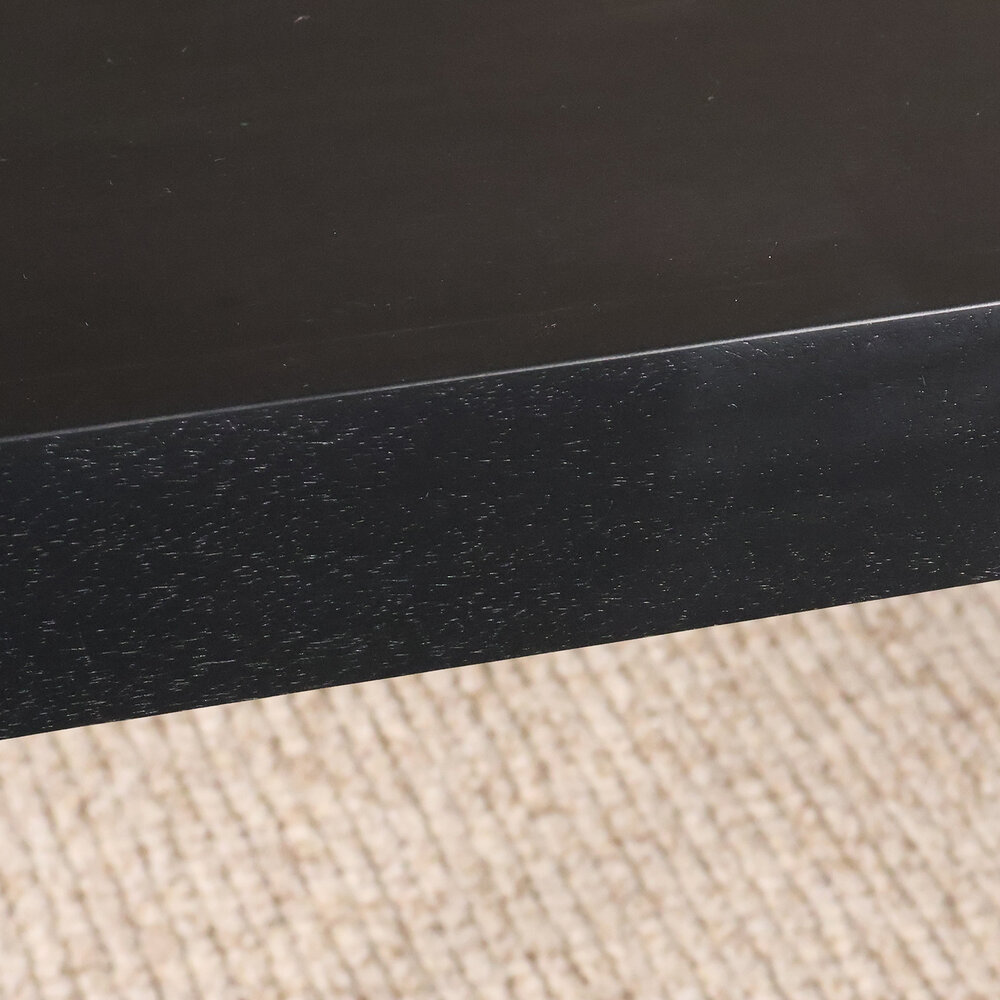 Eettafel Flora rechthoekig 160cm zwart mangohout