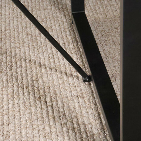 Lizzely Garden & Living Eettafel Flora rechthoekig 160cm zwart mangohout