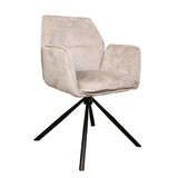 Lizzely Garden & Living Eetkamerstoel draaibaar Capri grijs draaibare eetstoel Lizzely Garden & Living Eetkamerstoel draaibaar Capri grijs draaibare eetstoel