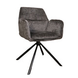 Lizzely Garden & Living Eetkamerstoel draaibaar Capri zwart draaibare eetstoel Lizzely Garden & Living Eetkamerstoel draaibaar Capri zwart draaibare eetstoel