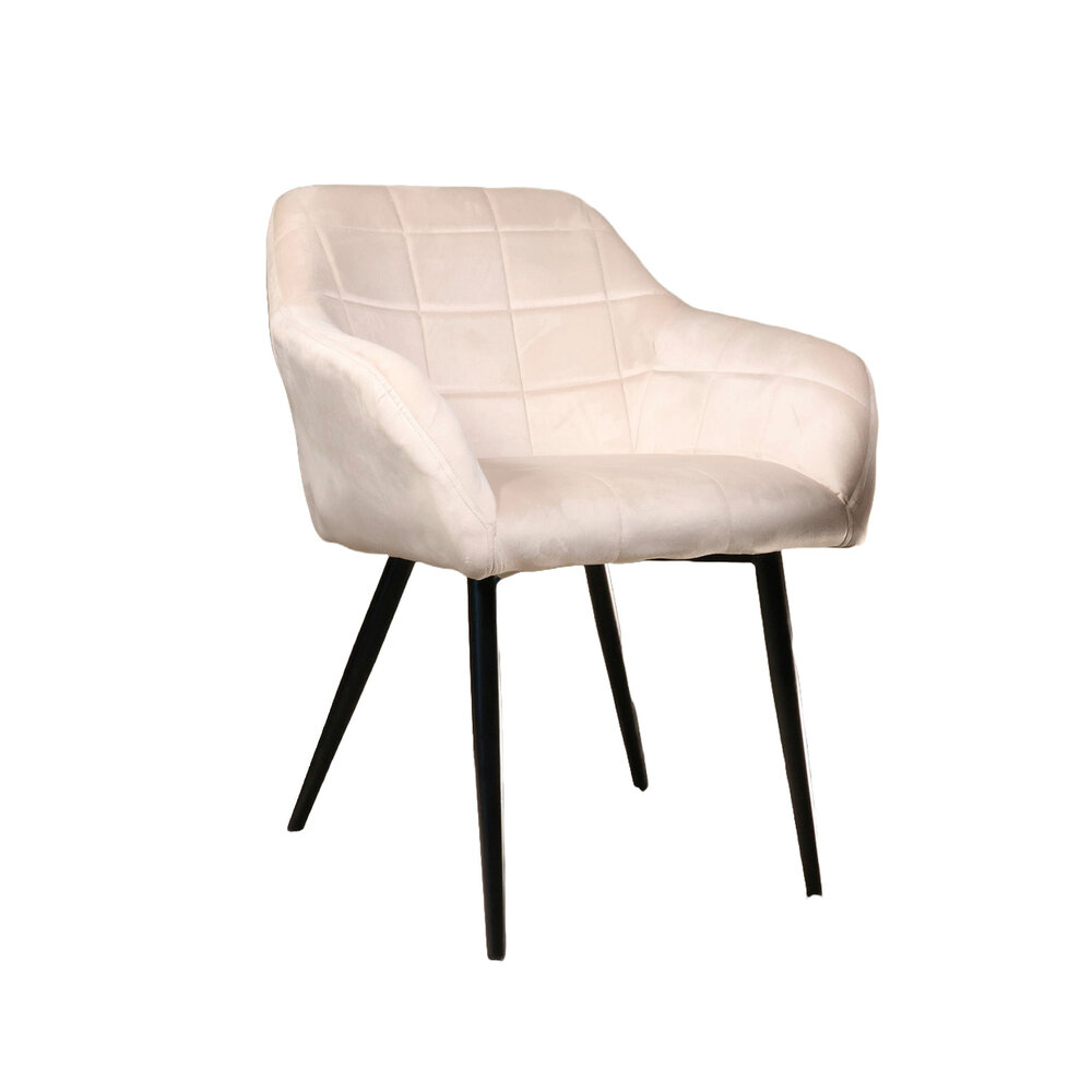 Eetkamerstoel met armleuning Barbara zand eetstoel