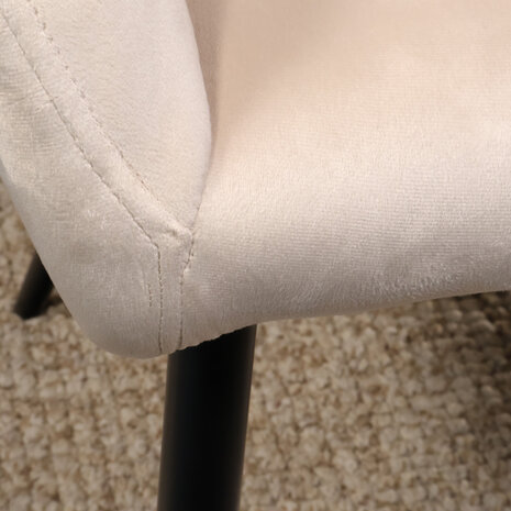 Lizzely Garden & Living Eetkamerstoel met armleuning Barbara zand eetstoel