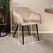 Lizzely Garden & Living Eetkamerstoel met armleuning Barbara taupe velvet Lizzely Garden & Living Eetkamerstoel met armleuning Barbara taupe velvet