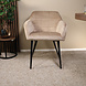 Lizzely Garden & Living Eetkamerstoel met armleuning Barbara taupe velvet Lizzely Garden & Living Eetkamerstoel met armleuning Barbara taupe velvet