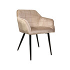 Eetkamerstoel met armleuning Barbara taupe velvet Eetkamerstoel met armleuning Barbara taupe velvet
