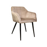 Lizzely Garden & Living Eetkamerstoel met armleuning Barbara taupe velvet Lizzely Garden & Living Eetkamerstoel met armleuning Barbara taupe velvet