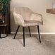 Lizzely Garden & Living Eetkamerstoel met armleuning Barbara taupe velvet Lizzely Garden & Living Eetkamerstoel met armleuning Barbara taupe velvet
