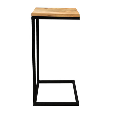 Lizzely Garden & Living Bijzettafel industrieel Jerry 69cm lichtbruin mangohout Lizzely Garden & Living Bijzettafel industrieel Jerry 69cm lichtbruin mangohout