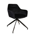 Eetkamerstoel draaibaar Montana zwart draaibare eetstoel