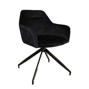 Lizzely Garden & Living Eetkamerstoel draaibaar Montana zwart draaibare eetstoel Lizzely Garden & Living Eetkamerstoel draaibaar Montana zwart draaibare eetstoel