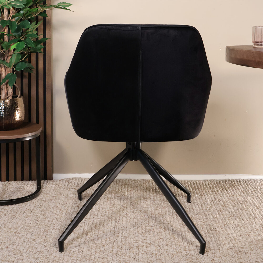 Eetkamerstoel draaibaar Montana zwart draaibare eetstoel Eetkamerstoel draaibaar Montana zwart draaibare eetstoel