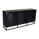 Lizzely Garden & Living Dressoir mangohout visgraat Lita zwart industrieel 180x85cm Lizzely Garden & Living Dressoir mangohout visgraat Lita zwart industrieel 180x85cm
