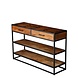 Lizzely Garden & Living Bijzettafel visgraat 120cm mangohout bruin Livia Lizzely Garden & Living Bijzettafel visgraat 120cm mangohout bruin Livia