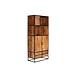 Lizzely Garden & Living Kast industrieel mangohout Paris bruin visgraat 200cm Lizzely Garden & Living Kast industrieel mangohout Paris bruin visgraat 200cm