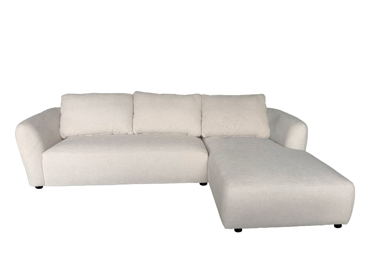 Hoekbank Hudson 280cm chenille beige rechts