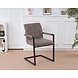 Lizzely Garden & Living Eetkamerstoel met armleuning grijs microvezel Noor Lizzely Garden & Living Eetkamerstoel met armleuning grijs microvezel Noor