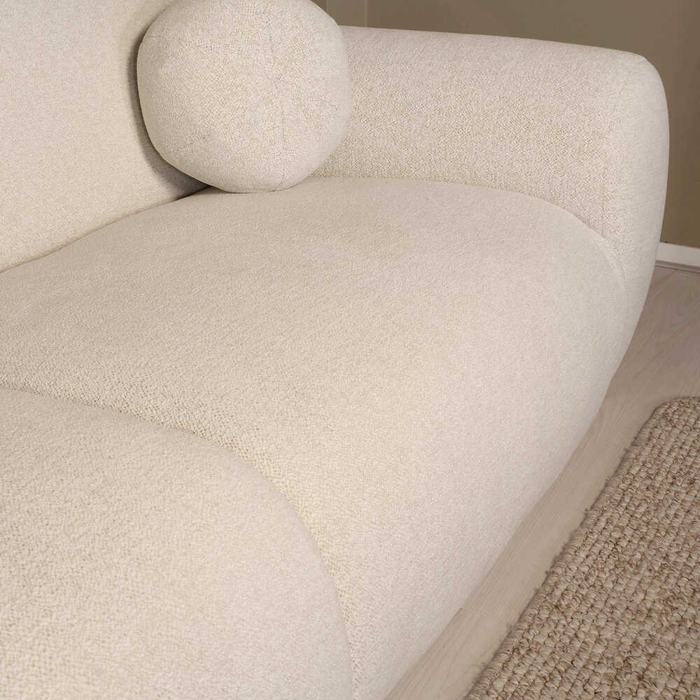 Hoekbank Neva 300cm chenille gebroken wit links Hoekbank Neva 300cm chenille gebroken wit links