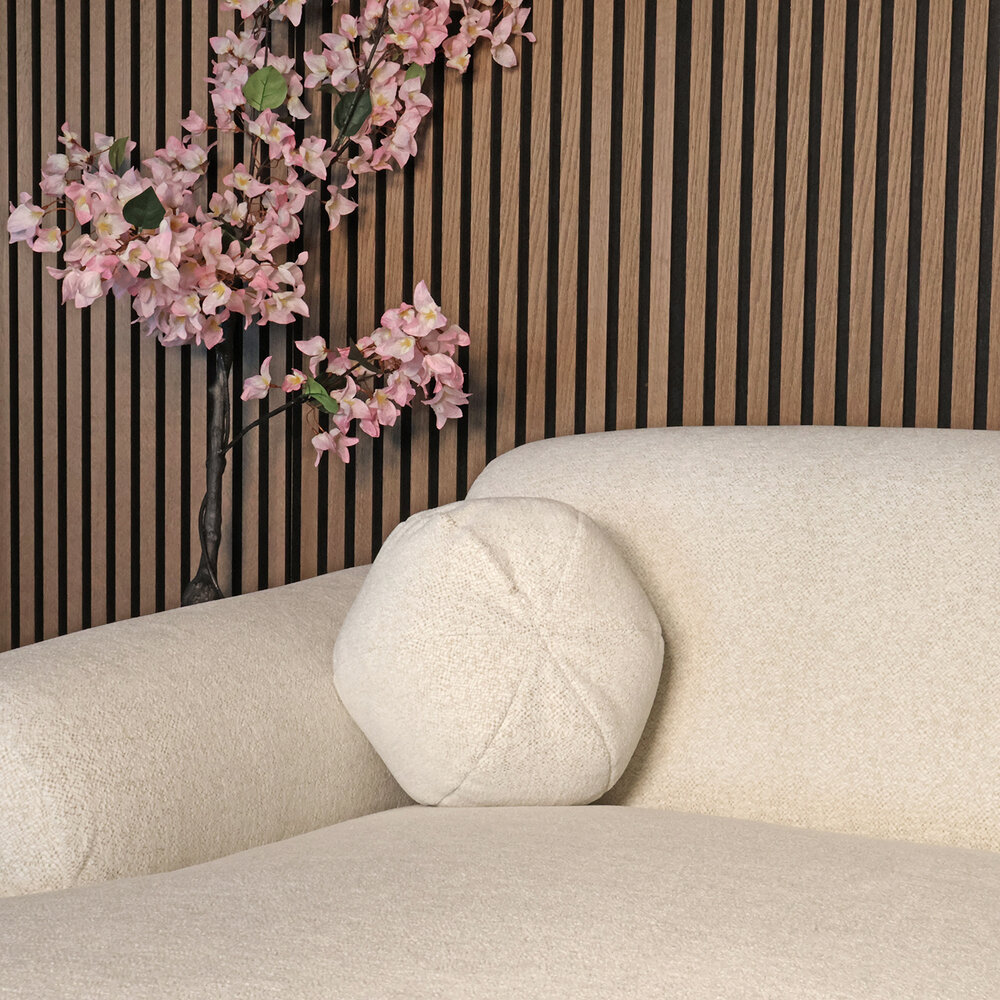 Hoekbank Neva 300cm chenille gebroken wit links Hoekbank Neva 300cm chenille gebroken wit links