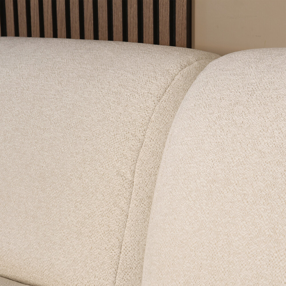 Hoekbank Neva 300cm chenille gebroken wit links Hoekbank Neva 300cm chenille gebroken wit links