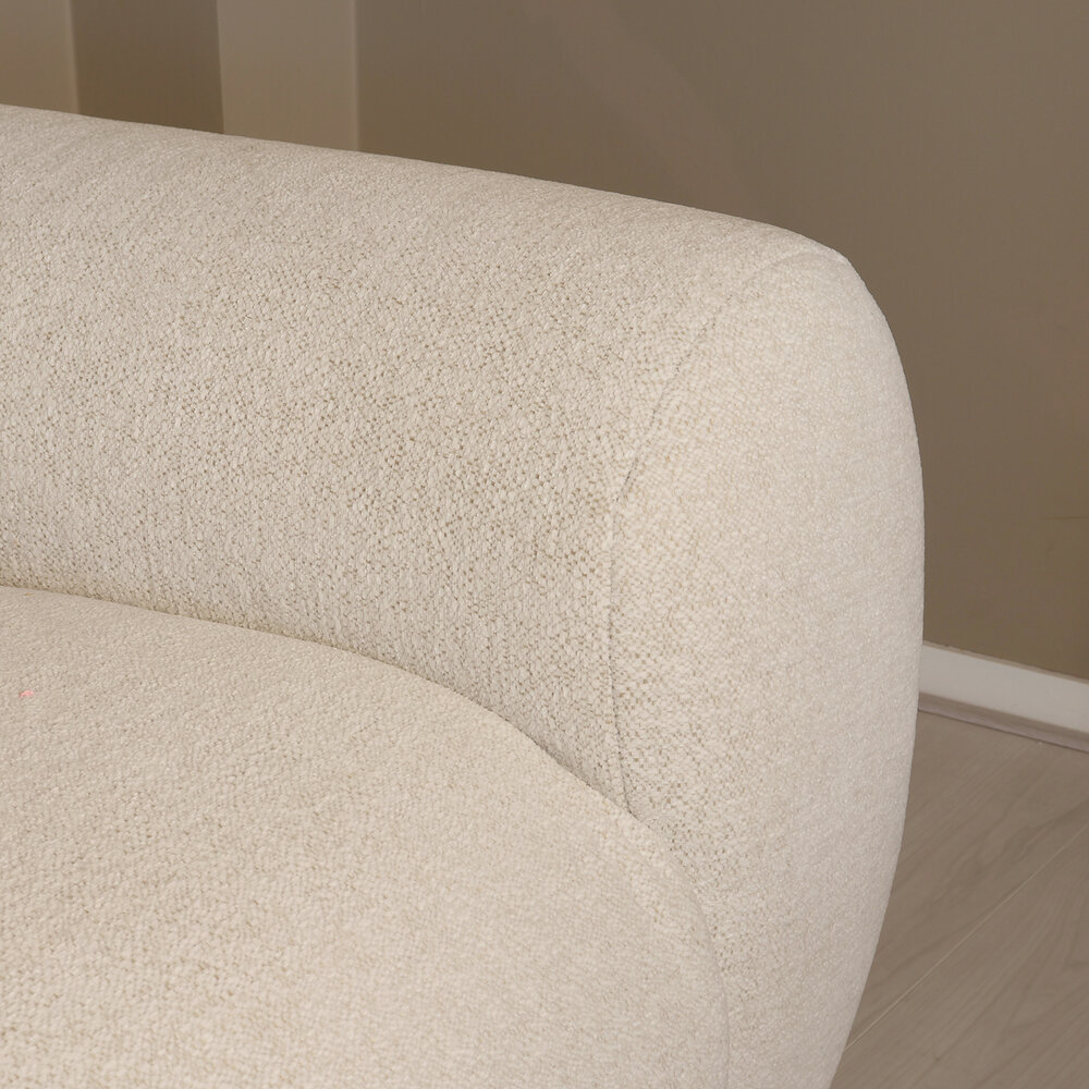 Hoekbank Neva 300cm chenille gebroken wit links Hoekbank Neva 300cm chenille gebroken wit links