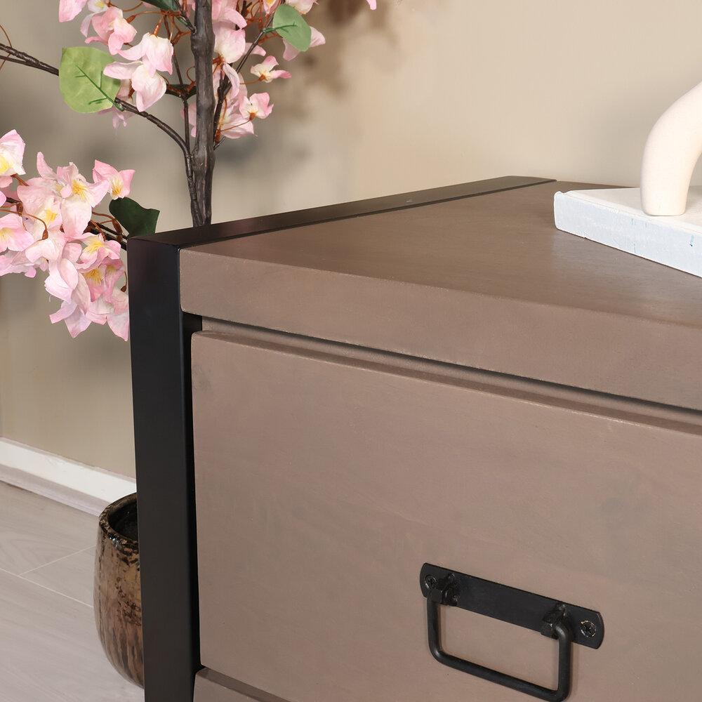 TV meubel industrieel Avelyn walnoot mangohout 160cm TV meubel industrieel Avelyn walnoot mangohout 160cm