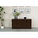 Lizzely Garden & Living Dressoir melamine Cassie walnoot bruin 160cm Lizzely Garden & Living Dressoir melamine Cassie walnoot bruin 160cm