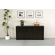 Lizzely Garden & Living Dressoir melamine Cassie eiken zwart 160cm Lizzely Garden & Living Dressoir melamine Cassie eiken zwart 160cm