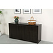 Lizzely Garden & Living Dressoir melamine Cassie eiken zwart 160cm Lizzely Garden & Living Dressoir melamine Cassie eiken zwart 160cm