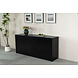 Lizzely Garden & Living Dressoir melamine Cassie zwart 180cm Lizzely Garden & Living Dressoir melamine Cassie zwart 180cm