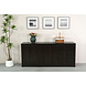 Lizzely Garden & Living Dressoir melamine Cassie eiken zwart 180cm Lizzely Garden & Living Dressoir melamine Cassie eiken zwart 180cm