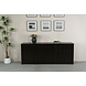 Lizzely Garden & Living Dressoir melamine Cassie eiken zwart 200cm Lizzely Garden & Living Dressoir melamine Cassie eiken zwart 200cm
