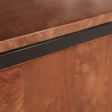 Lizzely Garden & Living TV meubel industrieel Liv walnoot mangohout 180cm lengte Lizzely Garden & Living TV meubel industrieel Liv walnoot mangohout 180cm lengte