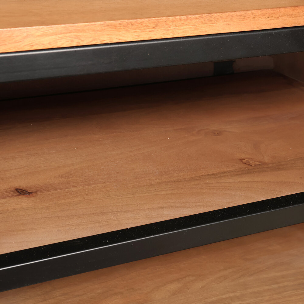 TV meubel industrieel Liv bruin mangohout 180cm lengte TV meubel industrieel Liv bruin mangohout 180cm lengte