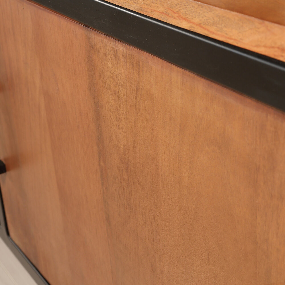 TV meubel industrieel Liv bruin mangohout 180cm lengte TV meubel industrieel Liv bruin mangohout 180cm lengte