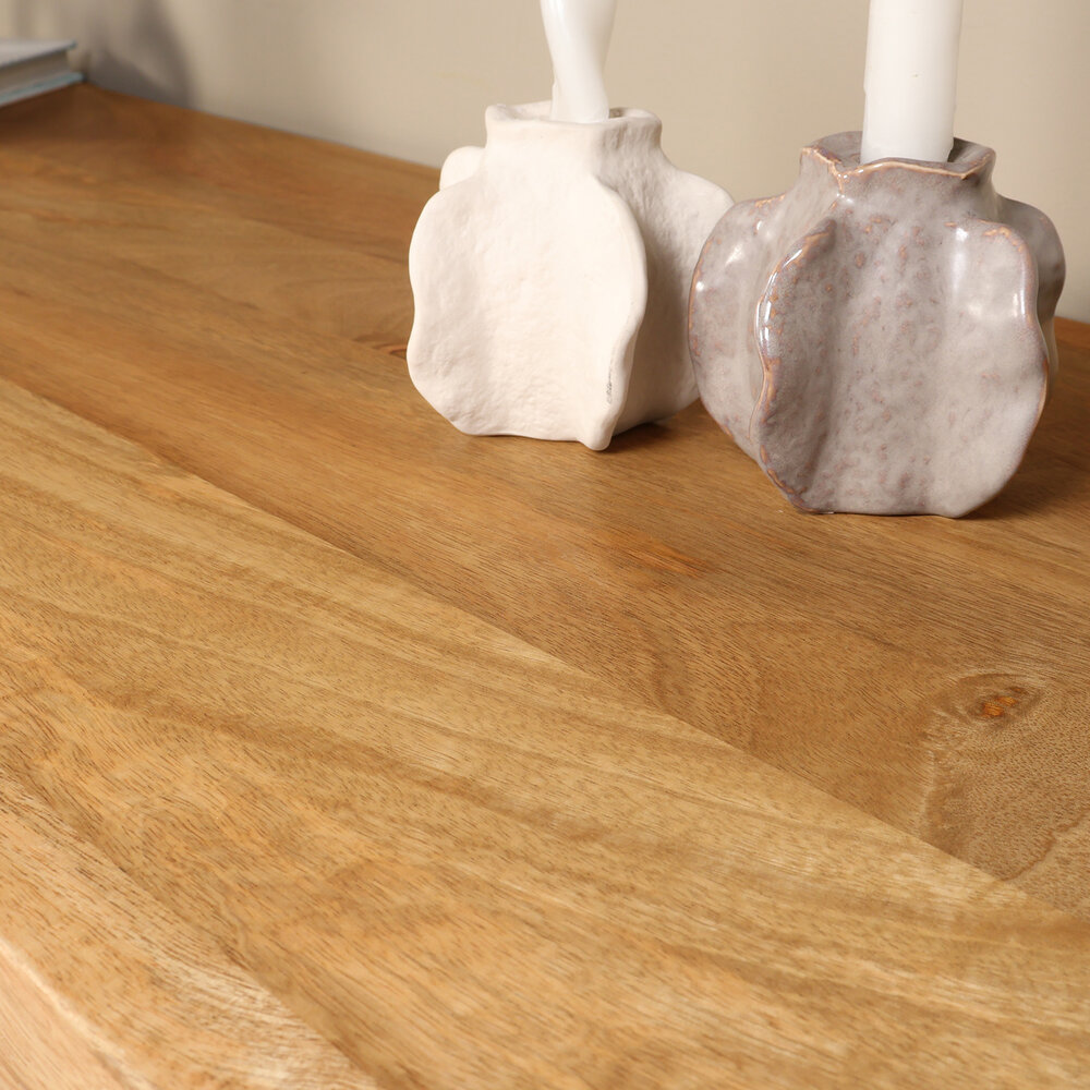 TV meubel industrieel Avelyn lichtbruin mangohout 160cm TV meubel industrieel Avelyn lichtbruin mangohout 160cm