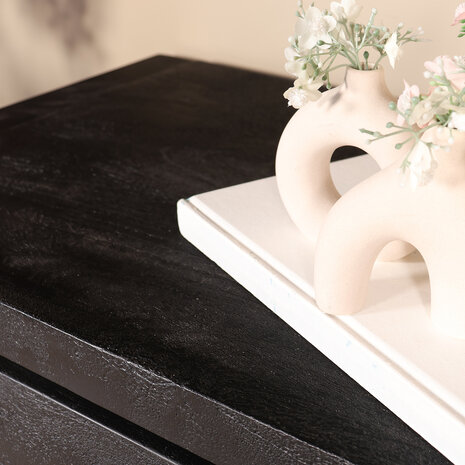 Lizzely Garden & Living TV meubel industrieel Avelyn zwart mangohout 160cm lengte Lizzely Garden & Living TV meubel industrieel Avelyn zwart mangohout 160cm lengte