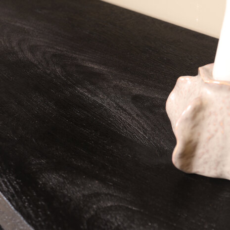 Lizzely Garden & Living TV meubel industrieel Avelyn zwart mangohout 160cm lengte Lizzely Garden & Living TV meubel industrieel Avelyn zwart mangohout 160cm lengte