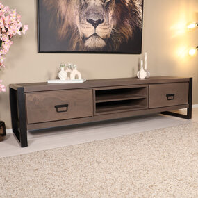 Lizzely Garden & Living Tv meubel walnoot mangohout 180cm Avelyn Lizzely Garden & Living Tv meubel walnoot mangohout 180cm Avelyn