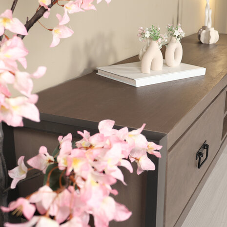 Lizzely Garden & Living TV meubel industrieel Avelyn walnoot mangohout 200cm Lizzely Garden & Living TV meubel industrieel Avelyn walnoot mangohout 200cm