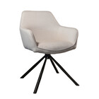 Eetkamerstoel draaibaar Dakota beige draaibare eetstoel Eetkamerstoel draaibaar Dakota beige draaibare eetstoel
