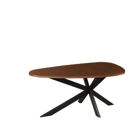 Lizzely Garden & Living Eettafel organisch Jillian 180cm bruin eiken fineer