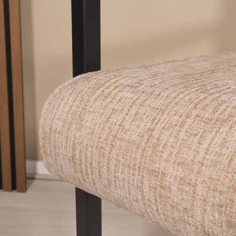 Lizzely Garden & Living Eetkamerstoel met armleuning Milan beige chenille Lizzely Garden & Living Eetkamerstoel met armleuning Milan beige chenille