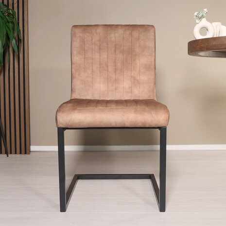 Lizzely Garden & Living Eetkamerstoel Chester beige microvezel Lizzely Garden & Living Eetkamerstoel Chester beige microvezel