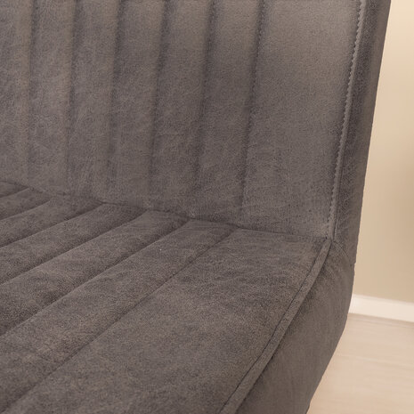 Lizzely Garden & Living Eetkamerstoel Chester antraciet microvezel