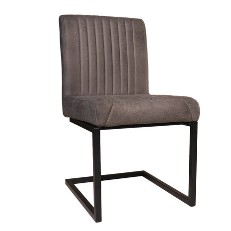 Lizzely Garden & Living Eetkamerstoel Chester antraciet microvezel