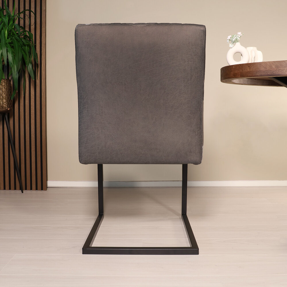 Eetkamerstoel Chester antraciet microvezel