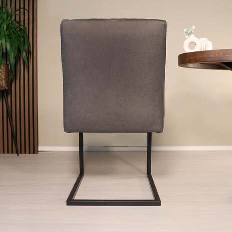 Lizzely Garden & Living Eetkamerstoel Chester antraciet microvezel