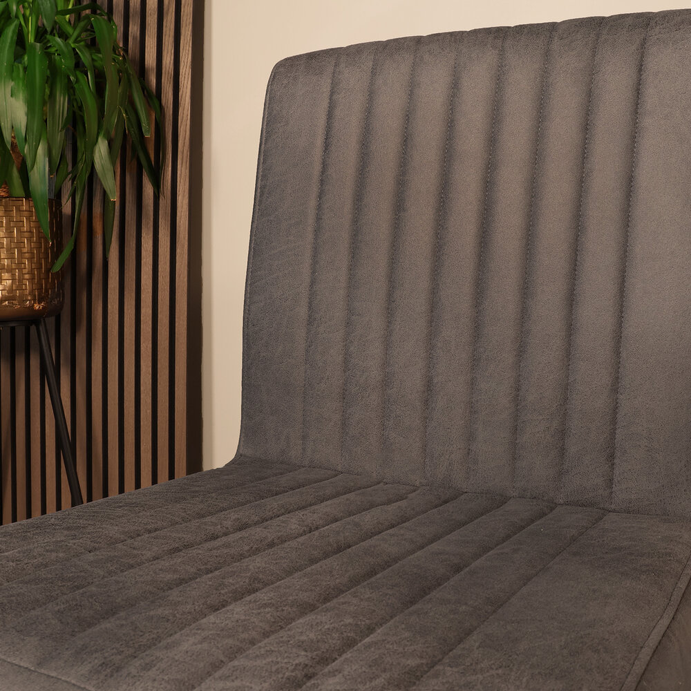 Eetkamerstoel Chester antraciet microvezel