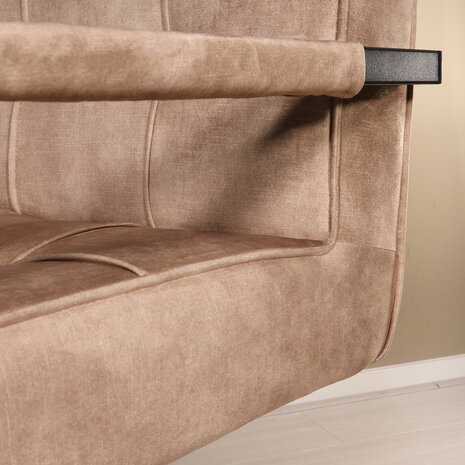 Lizzely Garden & Living Eetkamerstoel met armleuning Milan beige velvet Lizzely Garden & Living Eetkamerstoel met armleuning Milan beige velvet